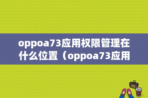oppoa73应用权限管理在什么位置（oppoa73应用锁在哪里设置）